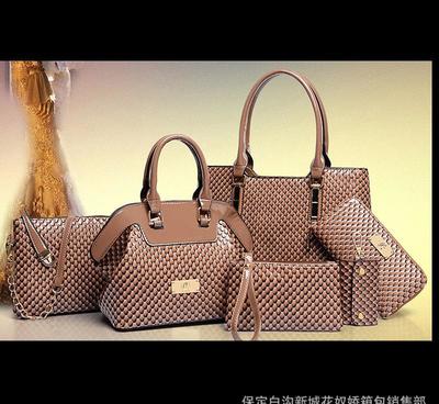 花奴娇女包 欧美风六件套子母包，以晶莹钻石纹闪耀时尚